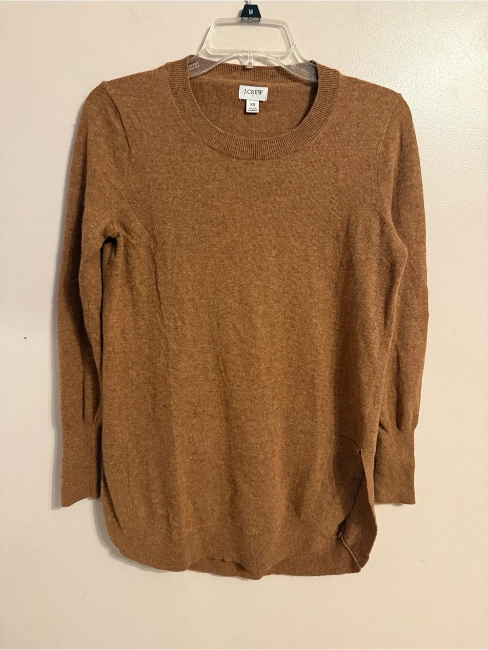 J Crew Wool Blend Tunic Sweater Brown Size XS